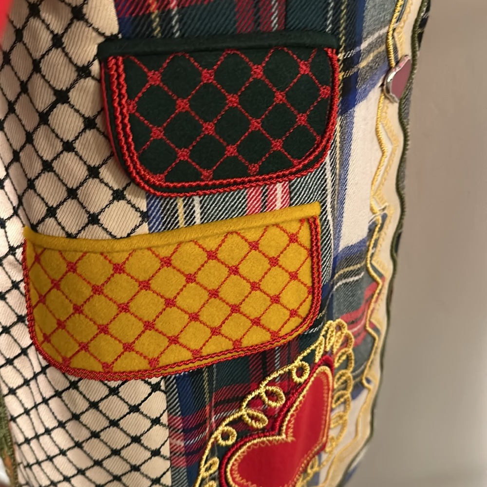 Moschino Couture Plaid Patchwork Wool Blazer Jack… - image 7